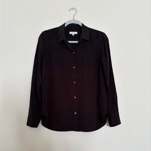 Equipment Silk Button Down Shirt Black Small